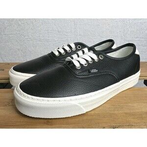 Vans Authentic Lux Black VN000CZKBLK 7.5 Men 9 Women Leather Low Top